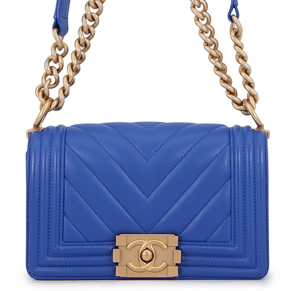 Chanel Chain Shoulder Bag Boy Small Matelassé Coco Mark A67085 CHANEL Handbag...